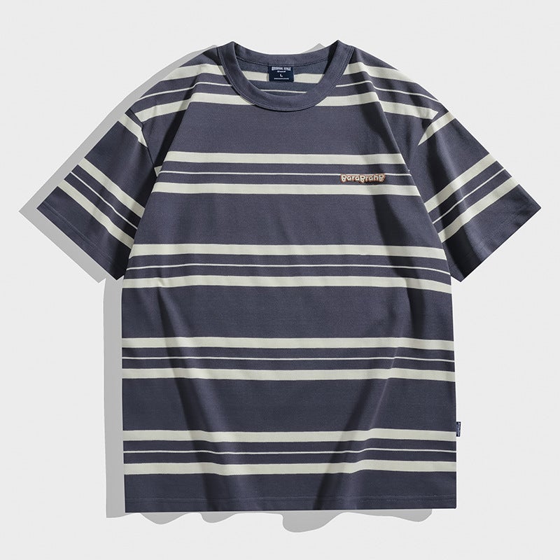 Z8079 Men'S Striped Short Sleeve T-Shirt A Generation Of Hair - Image 2