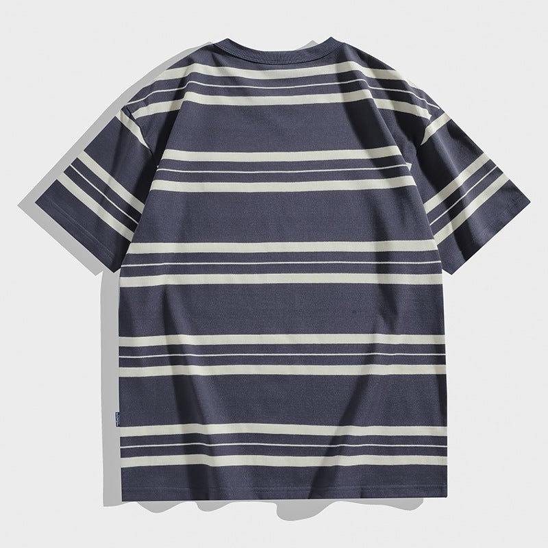 Z8079 Men'S Striped Short Sleeve T-Shirt A Generation Of Hair - Image 3