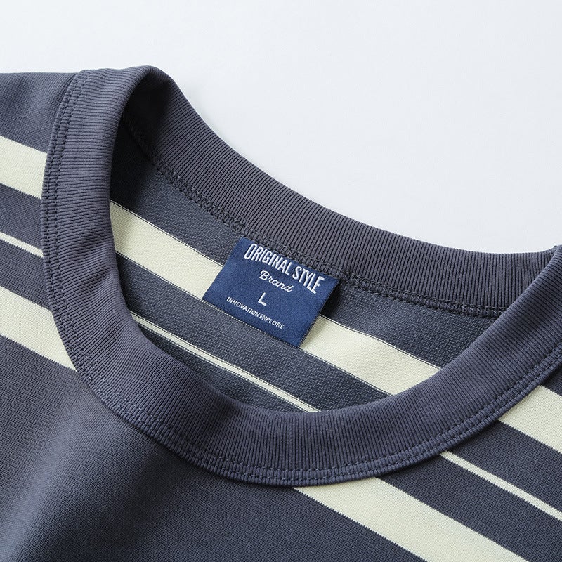 Z8079 Men'S Striped Short Sleeve T-Shirt A Generation Of Hair - Image 5