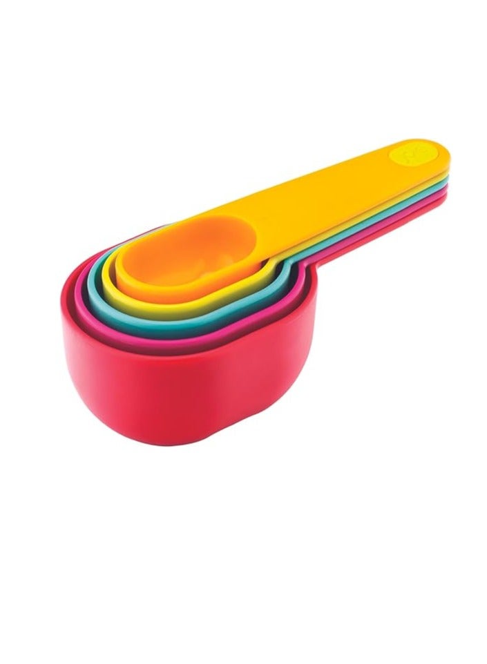 Joie Measuring Cups Set, Plastic, Assorted Colors, Baking, Cooking, Measure, Cakes, Cookies, Pies, 5 pc - Image 2