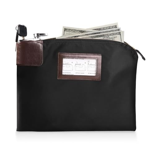 Eagle Locking Security Money Cash Register Bag Bank Deposit Bag With Locks 1082 X 82 X 138Inch Black - Image 1