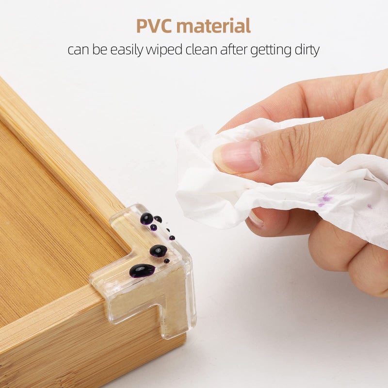 LoveBB 28 Pcs Clear Corner Protector - L, T, Round Shape Corner Guards & Bumpers to Cover Sharp Furniture & Table Edges for Baby Kid Toddler Safety - Image 5