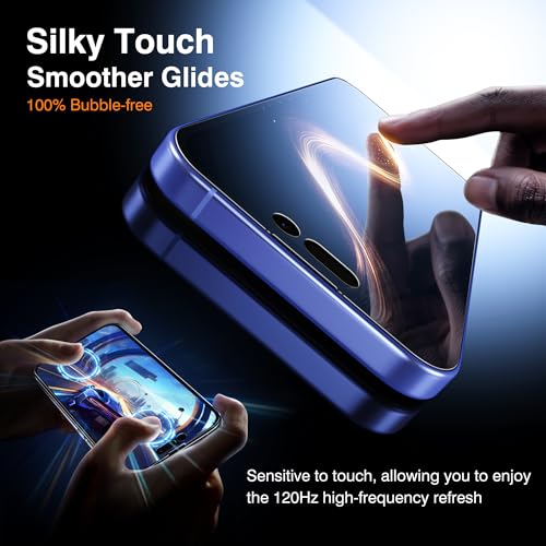 EZ-GLAZ 4-Pack Screen Protectors for iPhone 16[6.1"] Transparent HD Clear with Flawless Fit Kit + 2-Pack Camera Lens Protector, 15-Second Bubble-Free Installation, 9H Hardness, 12FT Military Grade Shatterproof, Scratch Resistant, Tempered Glass - Image 4