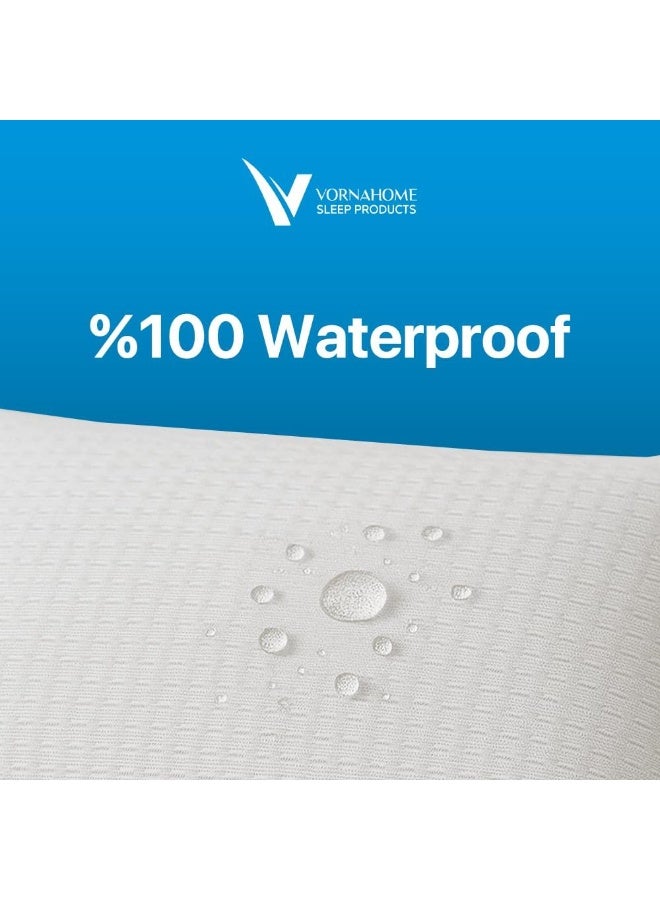 Vorna Home Waterproof Pillow Protector 50×70 cm – Pack of 1 – Anti-Allergic, Dust-Mite & Bed-Bug Proof Zippered Cover – Hypoallergenic Pillow Encasement Suitable for UAE - Image 5