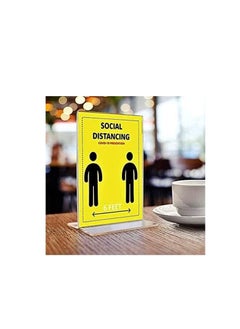 PARTNER 4 X 6 Inch (A6) T Shape Acrylic Sign Holder Double Side Table Menu Stand, Clear Plastic Desktop Display Perfect for Restaurants, Promotions, Photo Frames, School, Office, Hotel, Party 1Pc  - Image 2