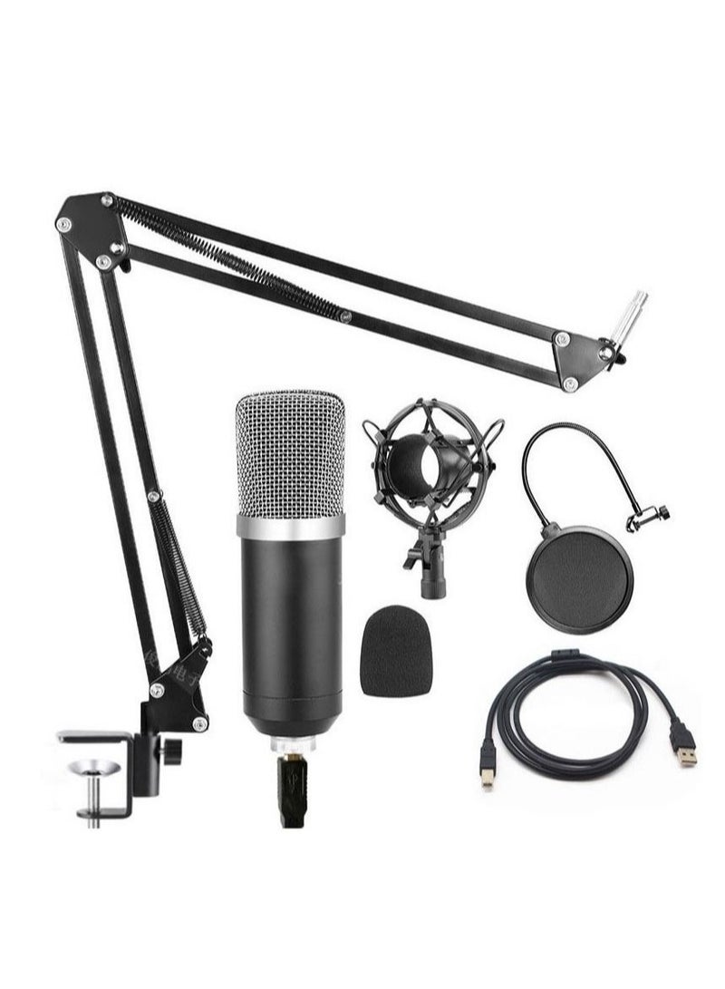 ELTRAZONE USB Condenser Microphone for PC – 192KHZ/24BIT Professional Cardioid Mic Kit with Adjustable Scissor Arm Stand, Shock Mount, and Pop Filter – Ideal for Karaoke, YouTube, Gaming, and Podcasting – High-Quality Sound with Noise Reduction  - Image 2