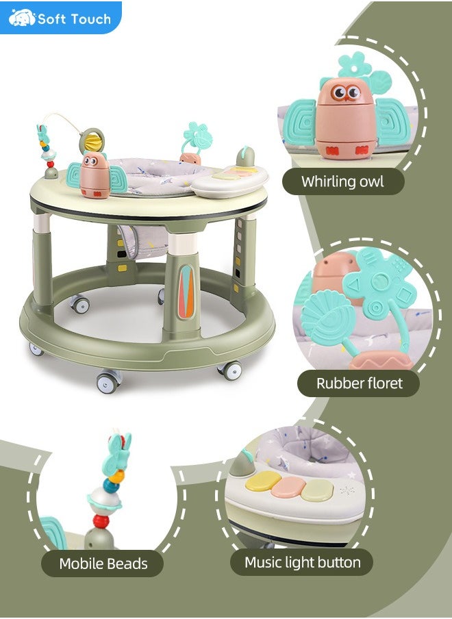 Soft Touch - Baby Walker with Wheels Baby Round Walker With 5 Adjustable Height Musical Toy 360 Degree Swivel Seat Detachable Toys Infant Walker for Boys and Girls - Image 1