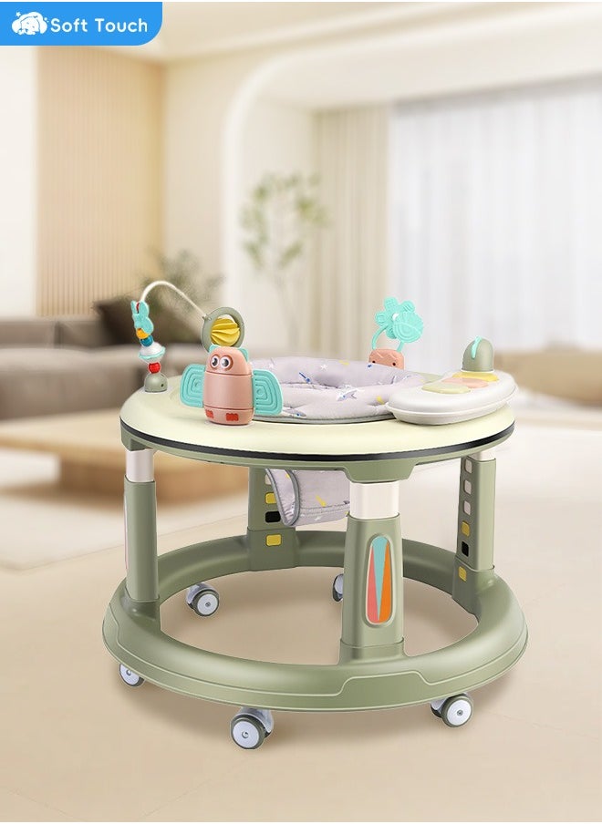 Soft Touch - Baby Walker with Wheels Baby Round Walker With 5 Adjustable Height Musical Toy 360 Degree Swivel Seat Detachable Toys Infant Walker for Boys and Girls - Image 1