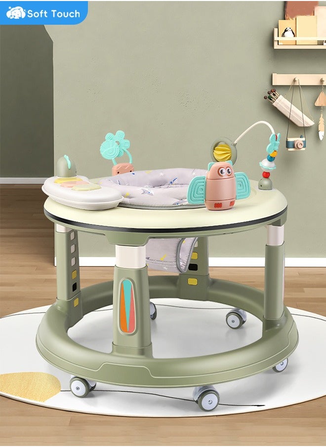 Soft Touch - Baby Walker with Wheels Baby Round Walker With 5 Adjustable Height Musical Toy 360 Degree Swivel Seat Detachable Toys Infant Walker for Boys and Girls - Image 1