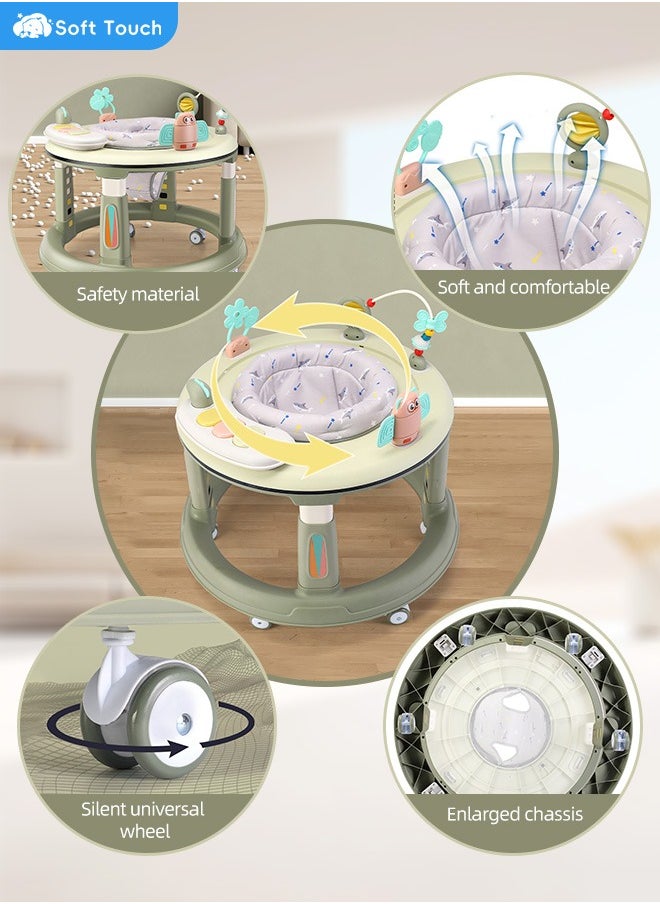 Soft Touch - Baby Walker with Wheels Baby Round Walker With 5 Adjustable Height Musical Toy 360 Degree Swivel Seat Detachable Toys Infant Walker for Boys and Girls - Image 1