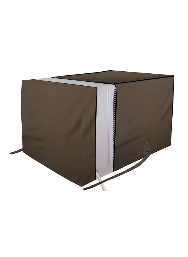 The Furnishing Tree The Furnishing Tree window ac cover suitable for LG 1.5 Ton LWA18CPXA.ANLG, Beige Color Elastic fit Cover for front and rear Of Window Ac  - Image 1