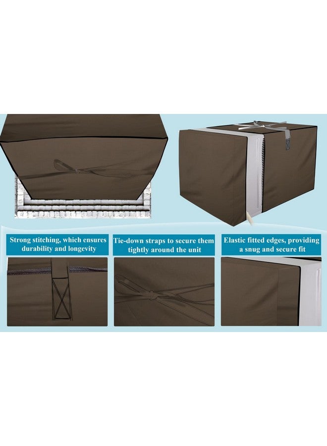 The Furnishing Tree The Furnishing Tree window ac cover suitable for LG 1.5 Ton LWA18CPXA.ANLG, Beige Color Elastic fit Cover for front and rear Of Window Ac  - Image 5