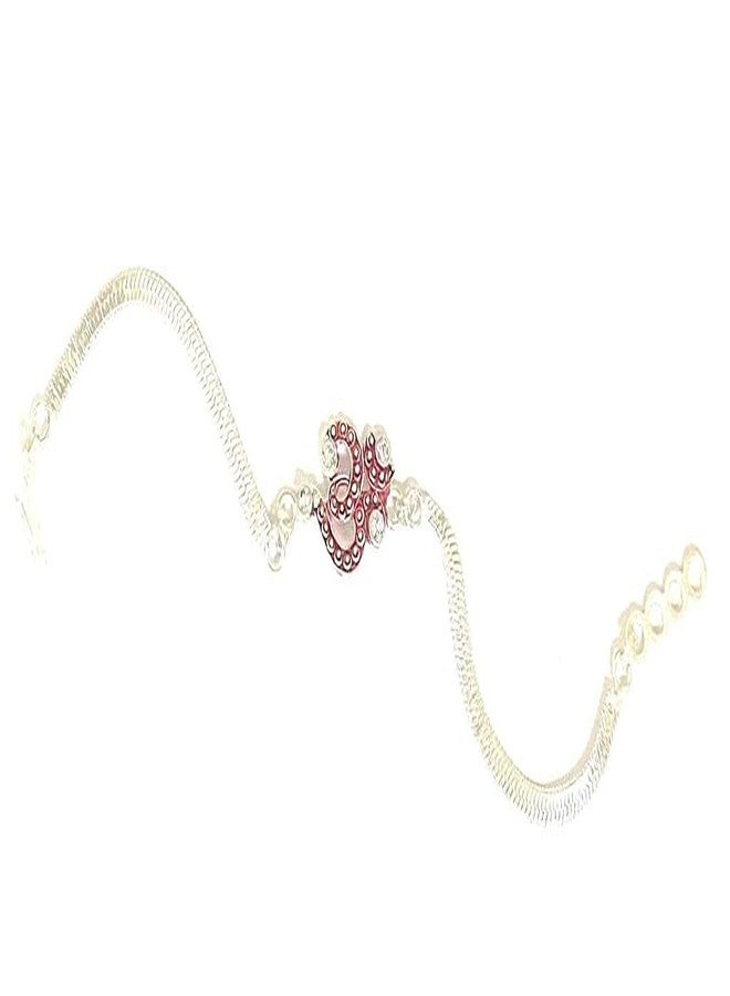 RELBEES Rakhi/Rakhi For Brother/Silver Rakhi/Bracelet Rakhi For Brother/Bhaiya With Velvet Gift Box(1060) - Image 2