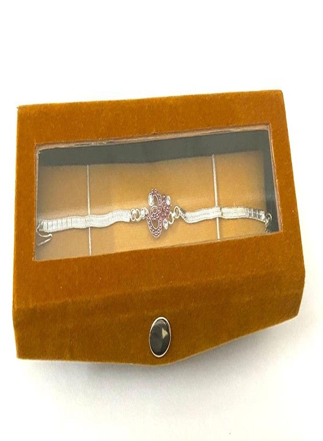 RELBEES Rakhi/Rakhi For Brother/Silver Rakhi/Bracelet Rakhi For Brother/Bhaiya With Velvet Gift Box(1060) - Image 3