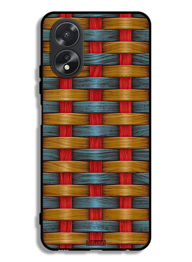 Tolwak Oppo A38 Protective Case Cover Strips Art Pattern - Image 1