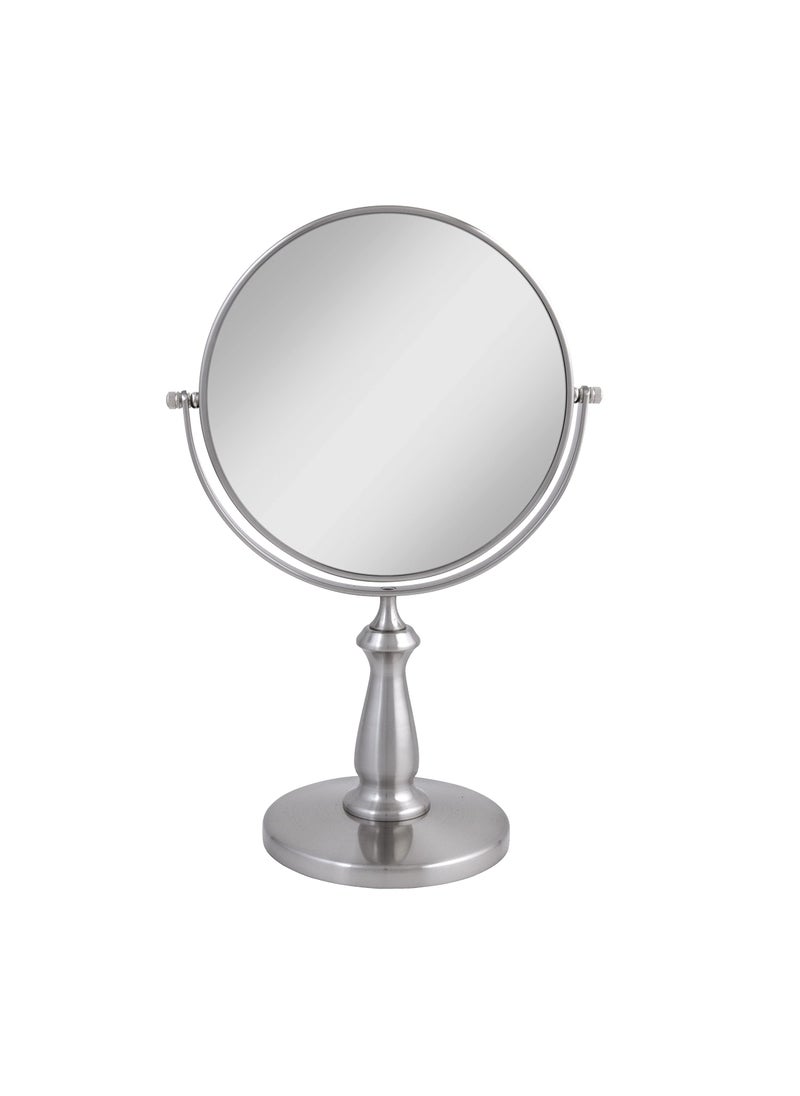 Zadro Zadro 9" W x 13" H Round Non-Lighted Makeup Mirror 8X 1X Magnifying Makeup Mirrors Rotating Head Makeup Mirror for Desk 