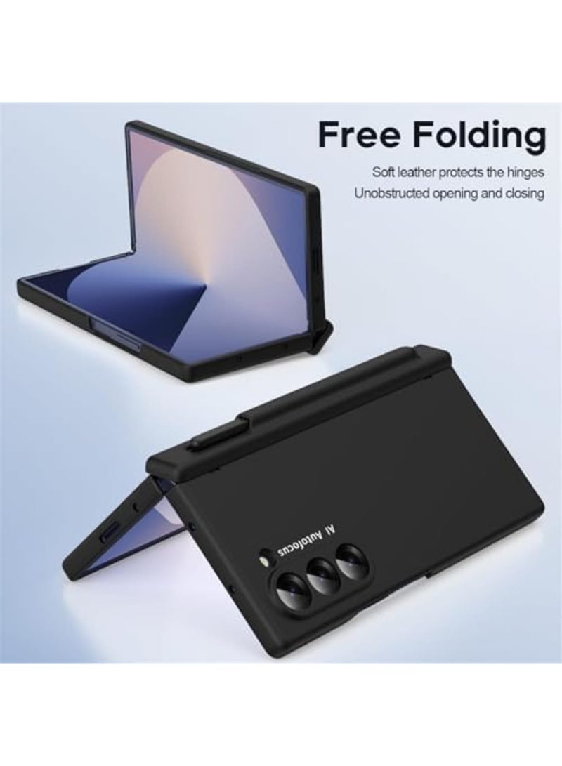 SYOSI Galaxy Z Fold 6 Case - Hinge S Pen Holder with Lens Protection and Stylus, Full Protection for Galaxy Z Fold 6 (Black) - Image 5