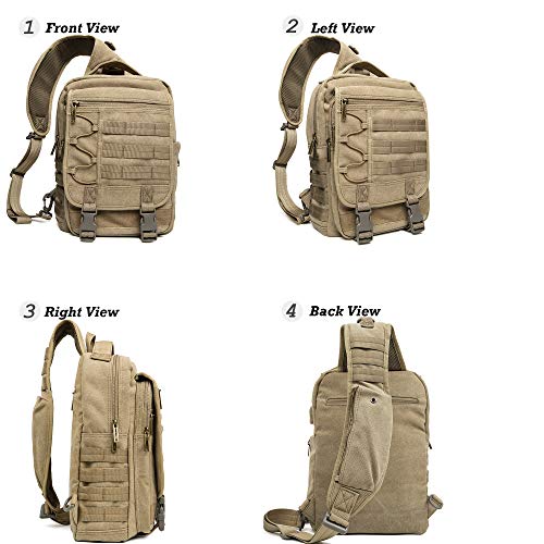 NICGID Sling Bags Chest Shoulder Backpacks, 13.3'' Laptop Backpack Crossbody Messenger Bag Travel Outdoor Men Women - Image 2