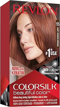 Revlon colorsilk Beautiful Color 55 Light Reddish Brown Revlon 1 Application Hair Color For Unisex - Image 1