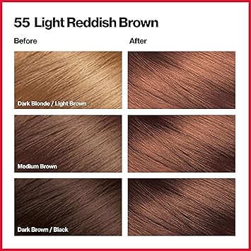 Revlon colorsilk Beautiful Color 55 Light Reddish Brown Revlon 1 Application Hair Color For Unisex - Image 2