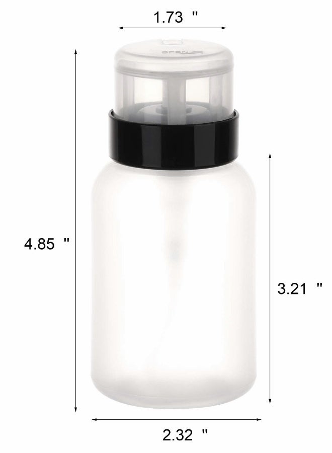 Pack of 4 Push Down Pump Dispenser Lockable Empty Bottle for Alcohol, Acetone, Nail Polish and Makeup Remover, 200 ml (6.8 oz) - Image 5