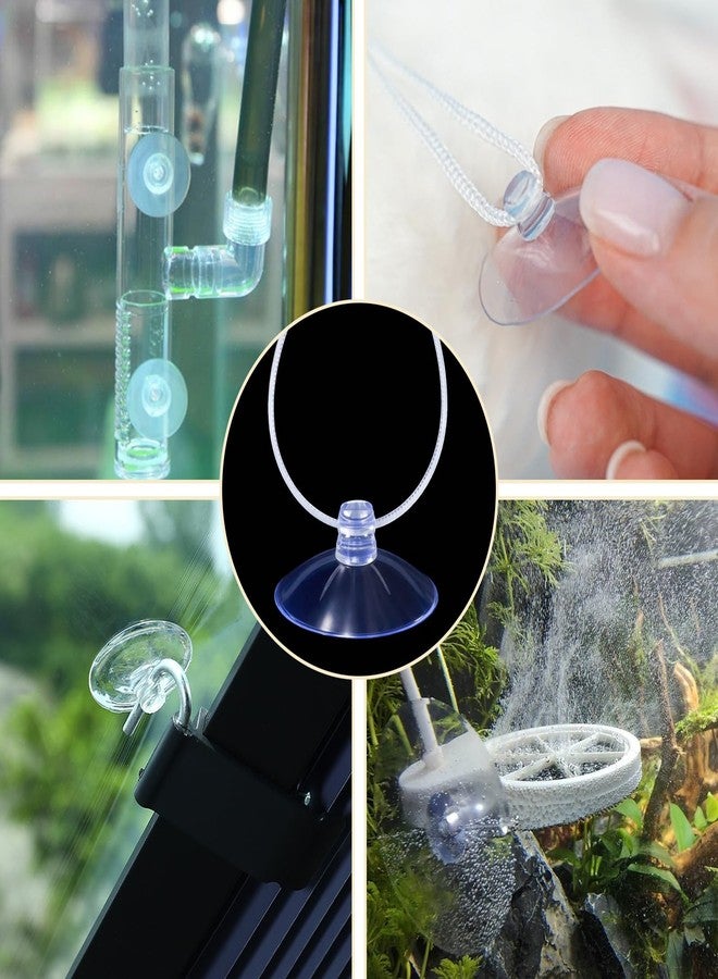 Zyghjort 30PCS 35mm Suction Cups with 50PCS Zip Tie, Aquarium Suction Cup Fish Tank Plant Holder Sucker Pad for Binding Aquarium Plant Holder Fishes Tanks Plants Moss Shrimp Nest Landscape Fixation - Image 3