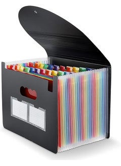 joyzzz Expanding File Folder 25 Document Folder Pockets Portable Document Organizer With Colored Tabs File Organizer For Teacher Office Classroom Desk  - Image 1