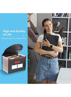 joyzzz Expanding File Folder 25 Document Folder Pockets Portable Document Organizer With Colored Tabs File Organizer For Teacher Office Classroom Desk  - Image 3