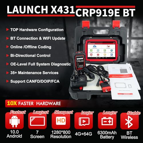 Launch X431 CRP919EBT 2025 Bidirectional Scan Tool, All-in-One Full System Diagnostic Scanner, 35+ Reset, ECU Coding, CANFD&DOIP, FCA AutoAuth, V.A.G Guide, 2Yrs Free Update, Upgraded of CRP919E - Image 2