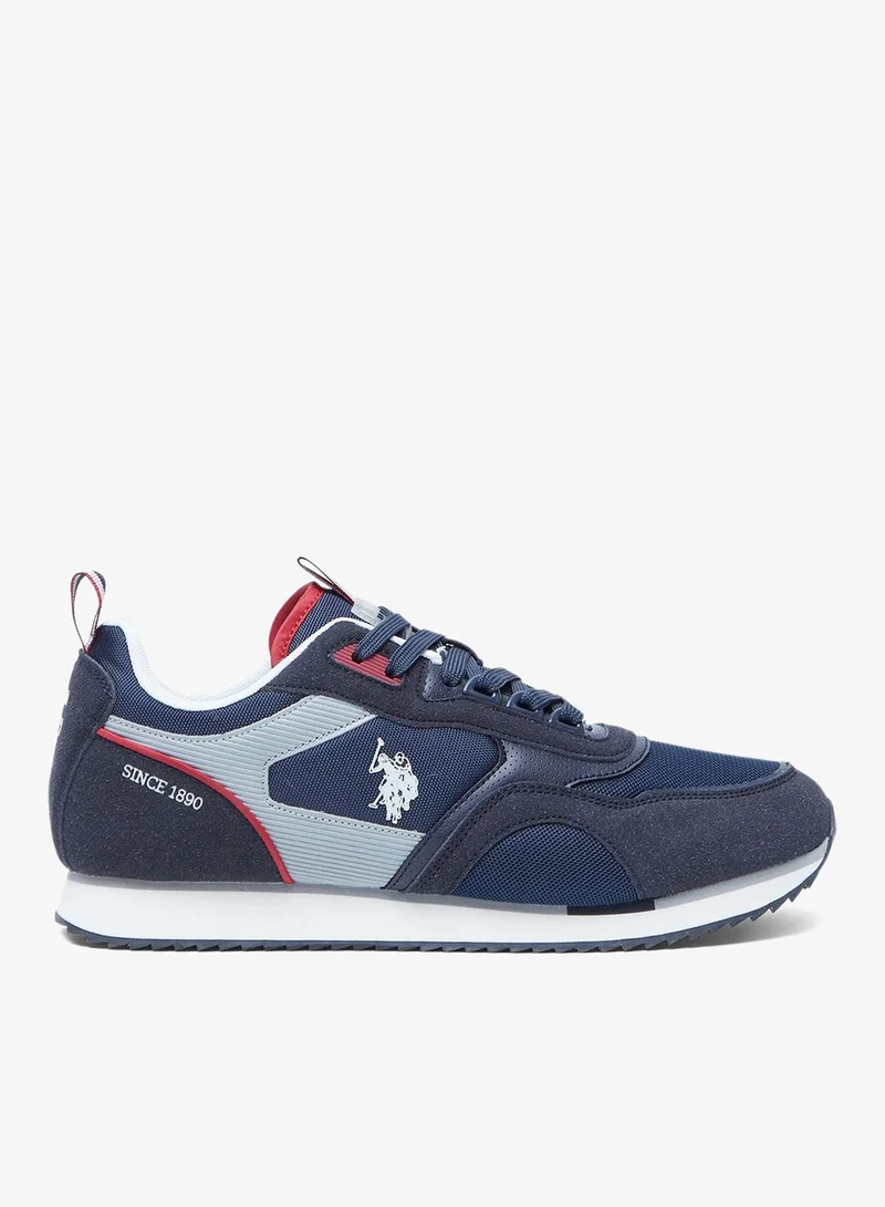Men's Navy Low-Top Sneakers - Lightweight Timeless Lace-Up Style, Ideal for Casual Outings