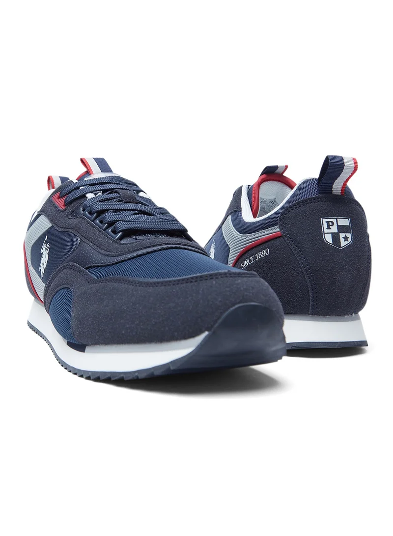 U.S. Polo Assn. Men's Navy Low-Top Sneakers - Lightweight Timeless Lace-Up Style, Ideal for Casual Outings