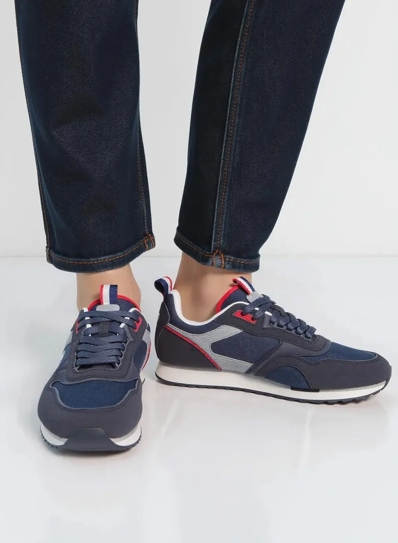 U.S. Polo Assn. Navy Men's Navy Low-Top Sneakers - Lightweight Shoes Timeless Lace-Up Style, Ideal for Casual Outings for Men | Best Price UAE