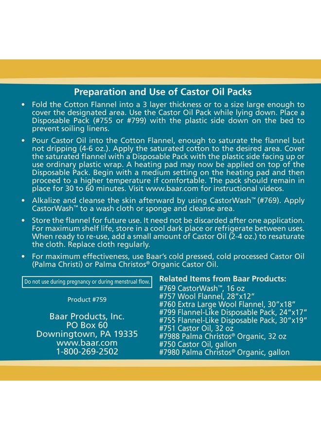 baar Cotton Flannel Castor Oil Pack  - Image 3