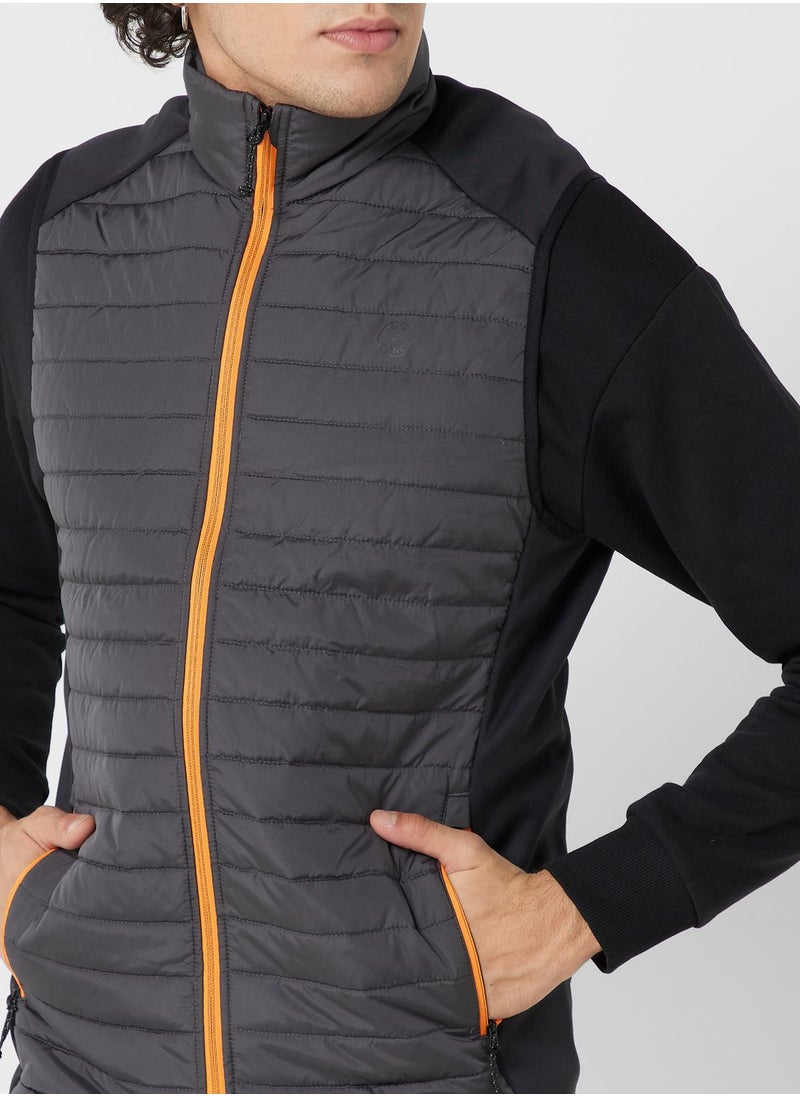 JACK & JONES - Zip Through Quilted Gilet - Image 1