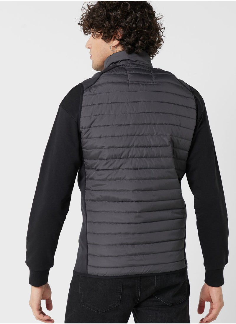 JACK & JONES - Zip Through Quilted Gilet - Image 1