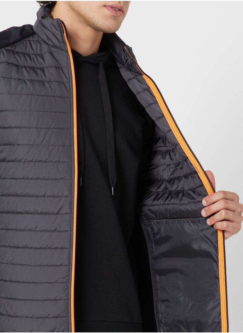 JACK & JONES - Zip Through Quilted Gilet - Image 1