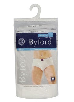 Mens Brief Cotton 3pc White