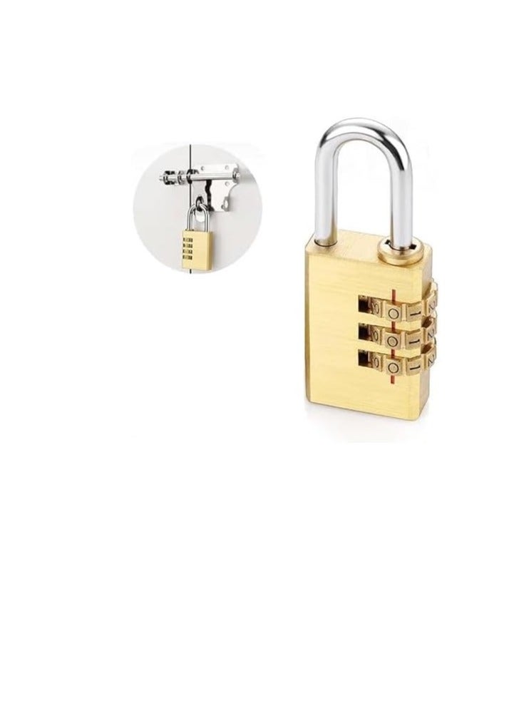 Coded Lock Combination Padlock Resettable 3-Digit Password Suitable for Lockers Backpack Luggage Bags Doors (55x21x10mm) - Image 5