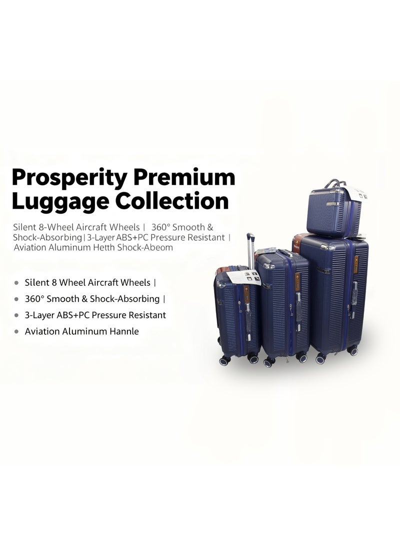 الازدهار أمتعة Prosperity المتميزة القابلة للتوسيع مع 8 عجلات صامتة، خفيفة الوزن من مادة ABS+PC، مقاسات متعددة للسفر الفاخر - Image 3