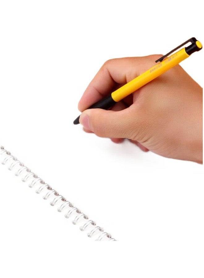 Baoke B71 0.7Mm Retractable Ballpoint Pen, Medium Oil Pen, Soft Rubber Grip, Office Supplies, Black, 60 Pens/Tube - Image 1