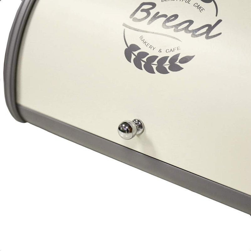 KL X458 Gray Bread Box Roll Top, Metal Bread Box for Kitchen Countertop, Large Space, Keeps Bakery Items Fresh Longer, Bread Bin for Kitchen Countertop, Breadbox to Store Cookies, Bagels, Muffins - Image 3