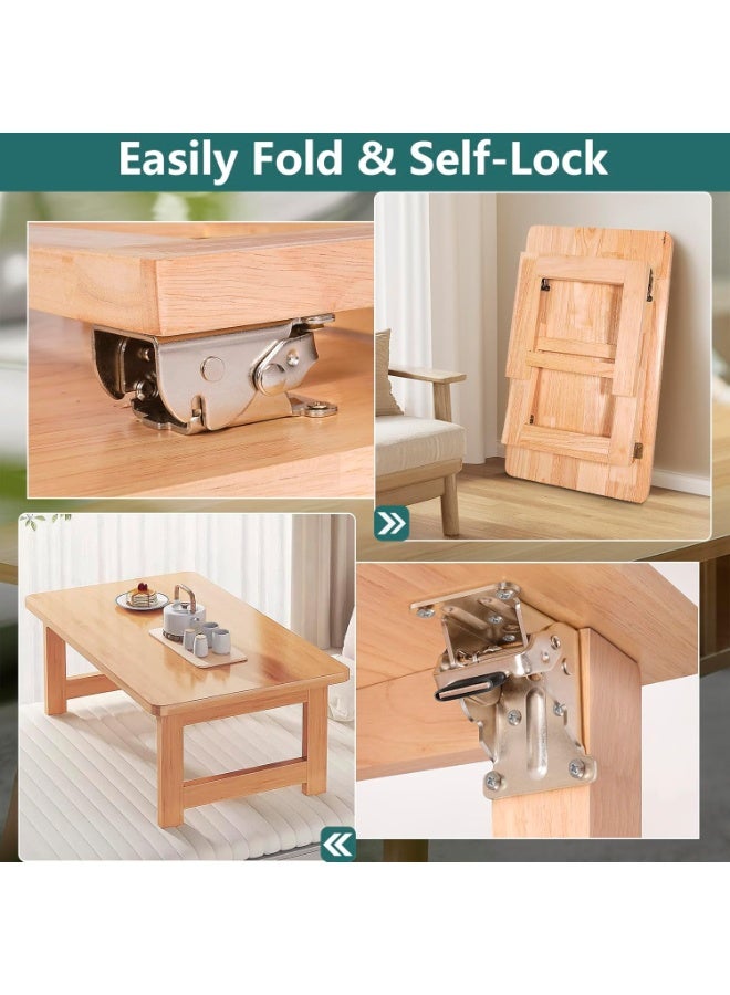 Relex 4 Pack Folding Brackets, Self-Lock Hinge with Screws for Folding Table Legs, Lock Extension Support Bracket Bed Legs, Sliver - Image 4