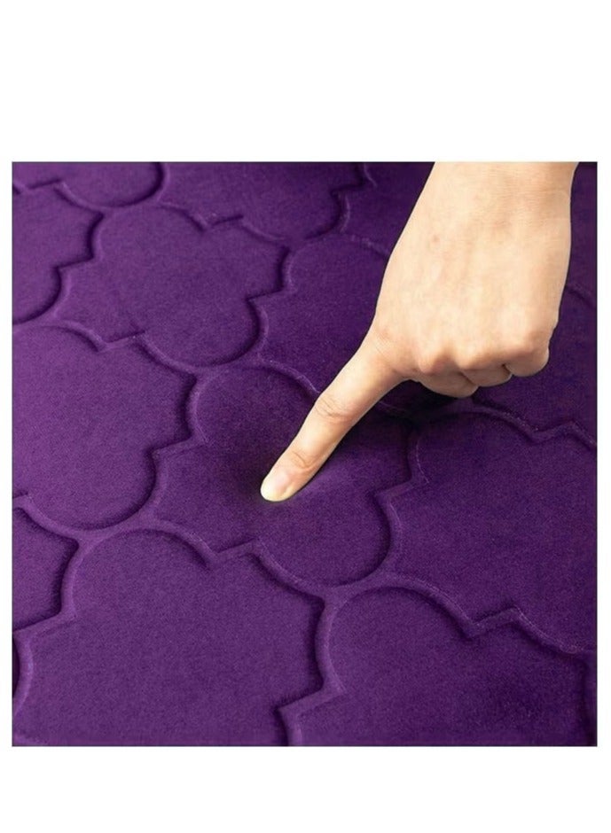 Fabienne Foam Filled Prayer Mat Soft, Anti-Skid, Portable and Light-Weight Sajada for Men Women Kids Eid Gift Ramadan 70x110cm Purple - Image 4