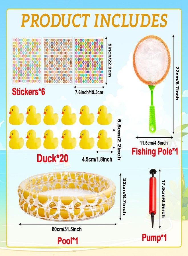 gisgfim Duck Letter Number Matching Game Back to School for 20 Plastic Ducks Summer Pond Pool Game Fun Memory Games Water Outdoor for Birthday Party Carnival Activity - Image 3