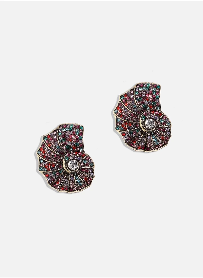 SOHI Shell Stud Earrings