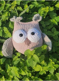 Draxon funny owl crochet fuzzy stuffed with wings cuddly knit soft yarn plush  - Image 2