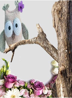 Draxon funny owl crochet fuzzy stuffed with wings cuddly knit soft yarn plush  - Image 3