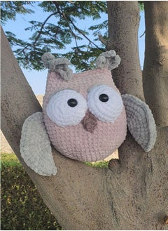 Draxon funny owl crochet fuzzy stuffed with wings cuddly knit soft yarn plush  - Image 5
