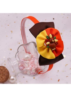 HOXIEYA Thanksgiving Bow Headband Cute Turkey Hair Band For Girls Baby Thanksgiving Hair Accessories Party Gift Thanksgiving Hair Band For Kids Girls  - Image 1
