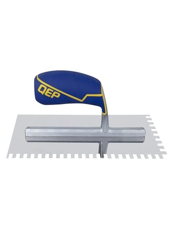 QEP Comfort Grip Stainless Steel Trowel Square-Notch 1/4" x 3/8" x 1/4" - Image 5